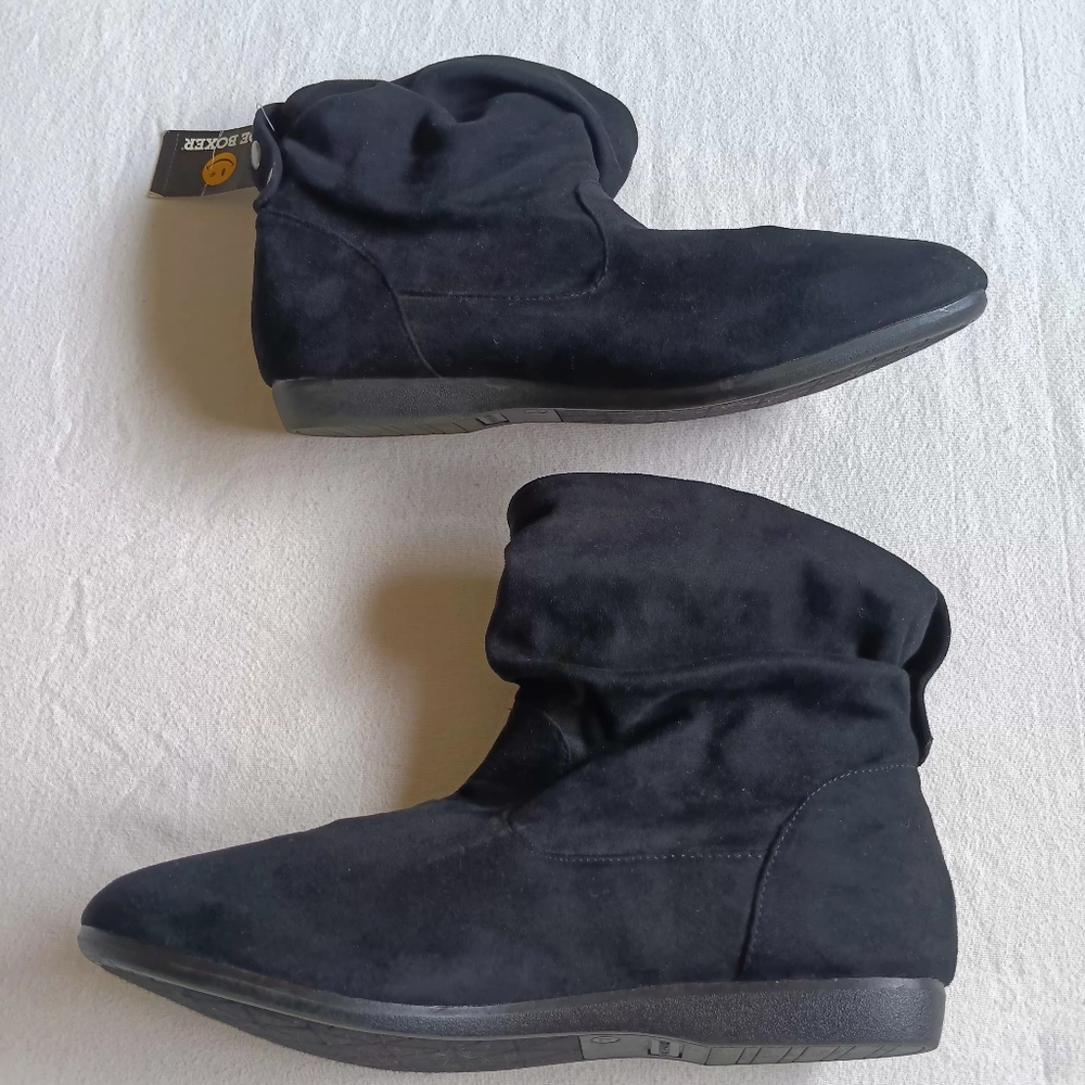 Joe Boxer Sz 11 Black Slouchy Boots W/tags (Not In Perfevt Condition...see Pics) - Picture 2 of 12